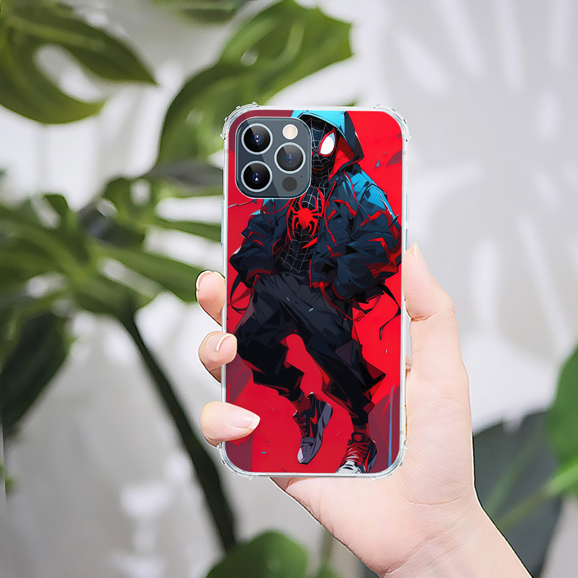 （画像用） Spider Man スパイダーマン 【iPhone 12シリーズ対応】透明スマホケース（クリアソフトケース）